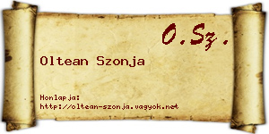 Oltean Szonja névjegykártya